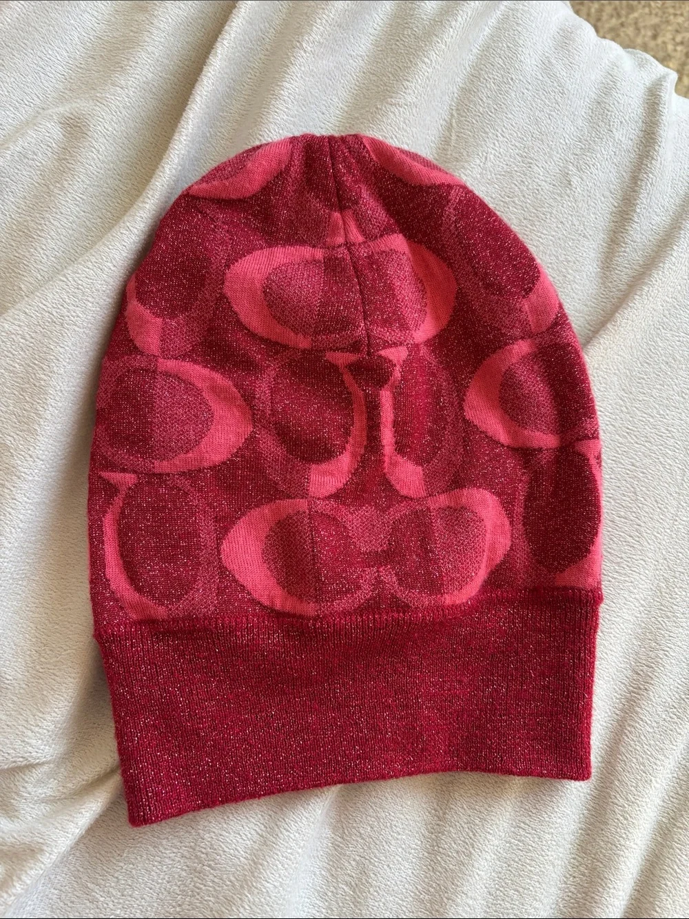 Vintage Coach Women's Logo Knit Beanie